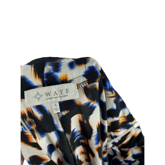 Wayfe Women's‎ Size Large Tall Printed Flowy Wide Leg High Rise Pants - Picture 6 of 9